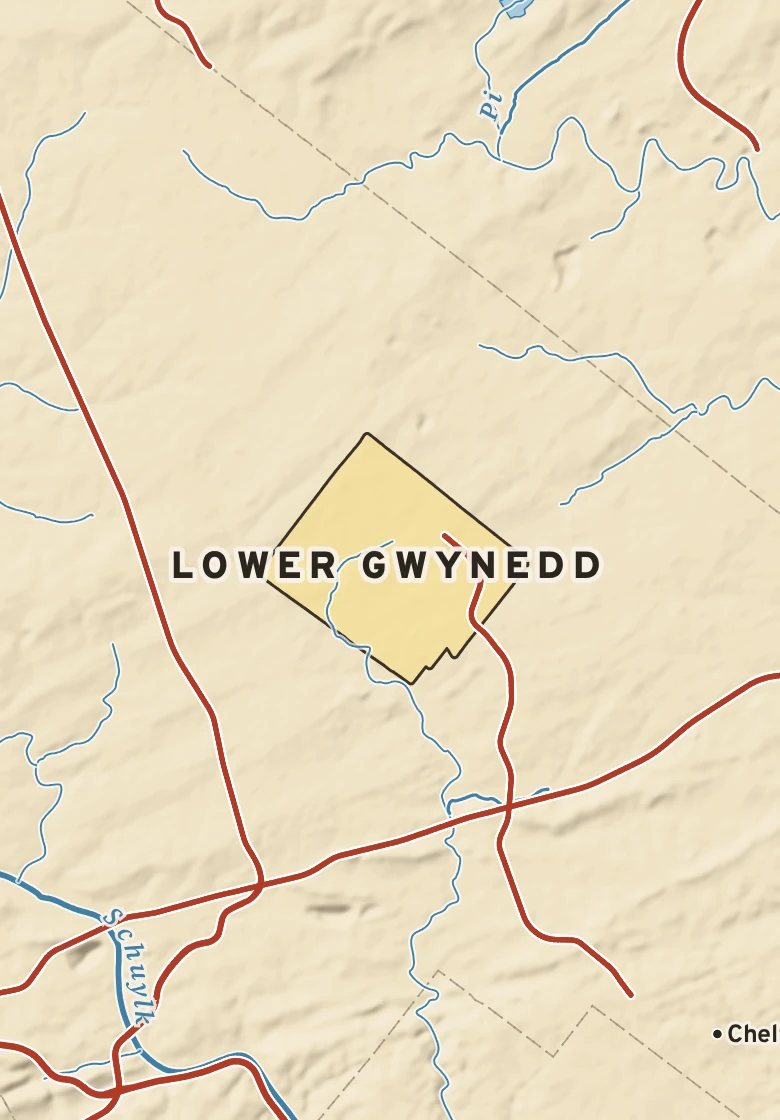 Atlas plate of Lower Gwynedd, Pennsylvania.