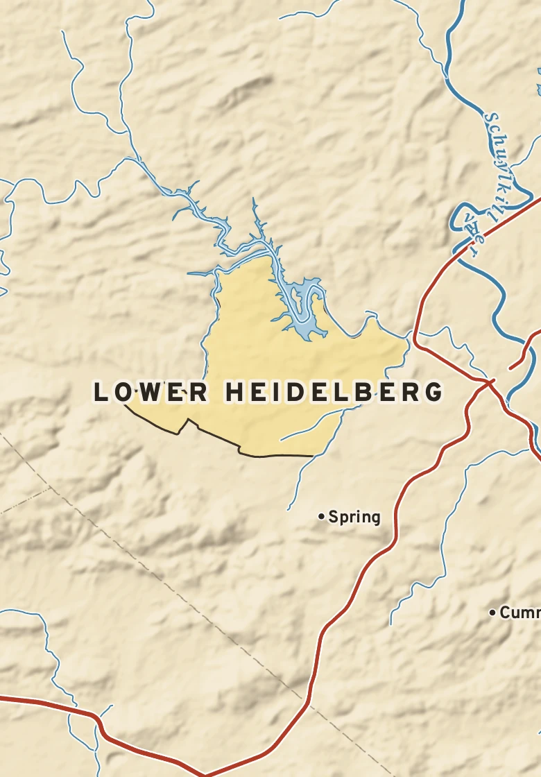 Atlas plate of Lower Heidelberg, Pennsylvania.