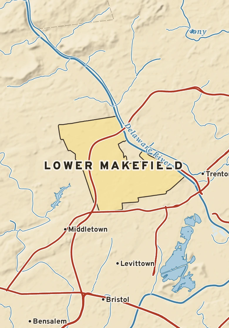 Atlas plate of Lower Makefield, Pennsylvania.