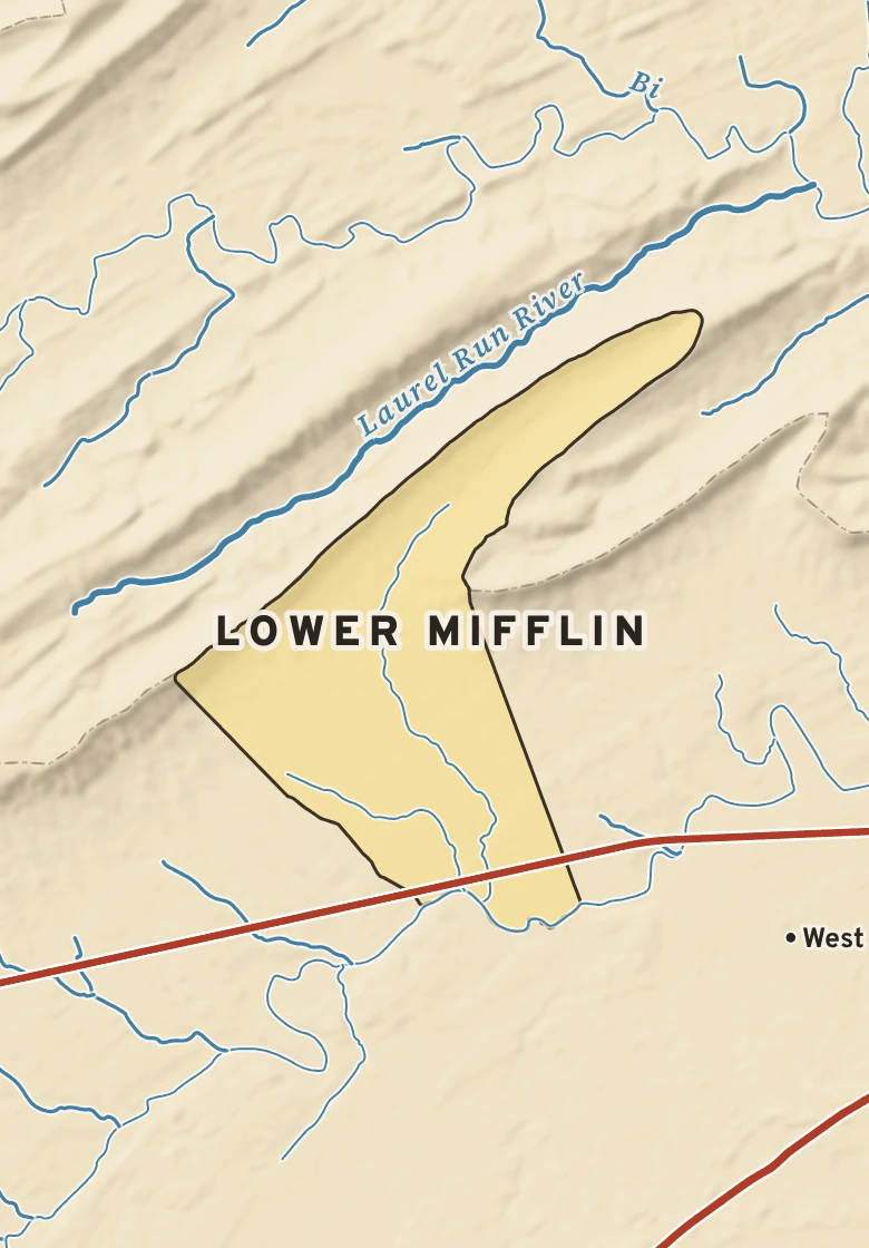 Atlas plate of Lower Mifflin, Pennsylvania.