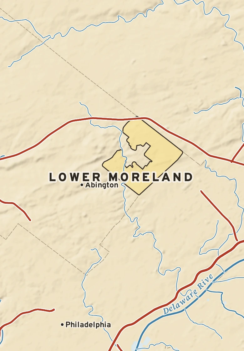 Atlas plate of Lower Moreland, Pennsylvania.