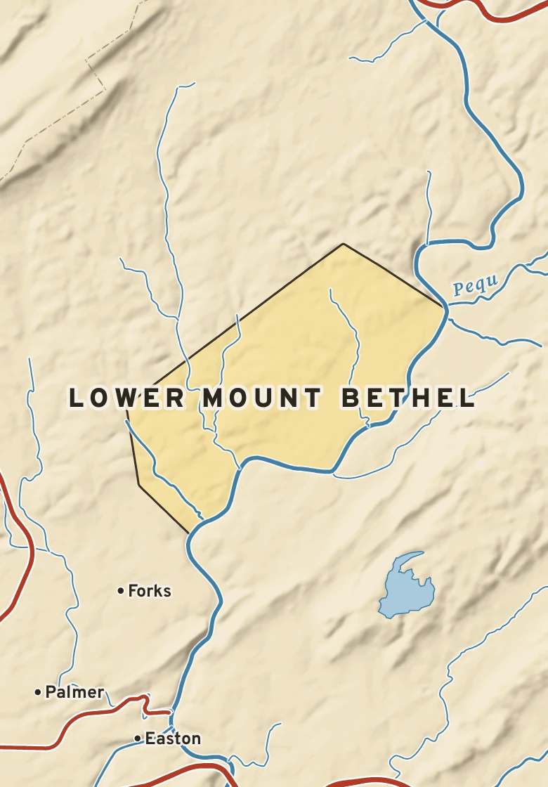 Atlas plate of Lower Mount Bethel, Pennsylvania.
