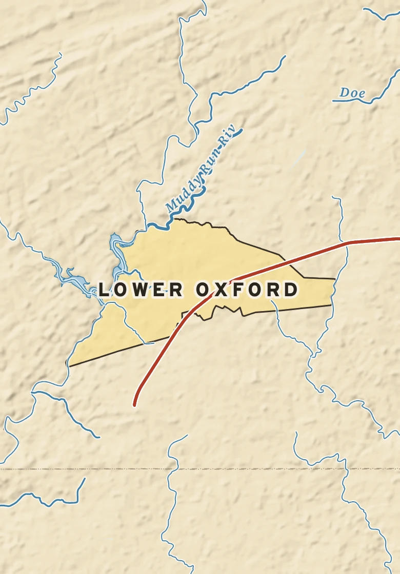 Atlas plate of Lower Oxford, Pennsylvania.