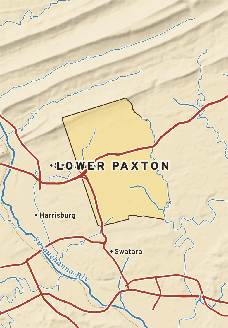 Atlas plate of Lower Paxton, Pennsylvania.