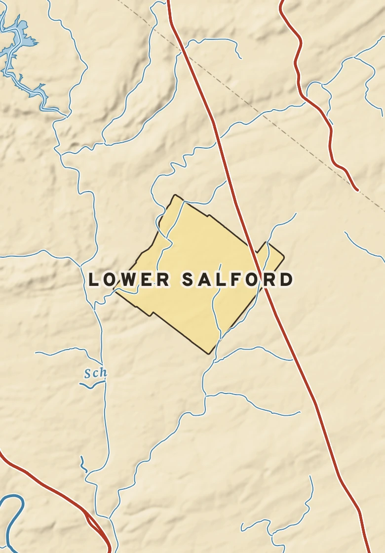 Atlas plate of Lower Salford, Pennsylvania.
