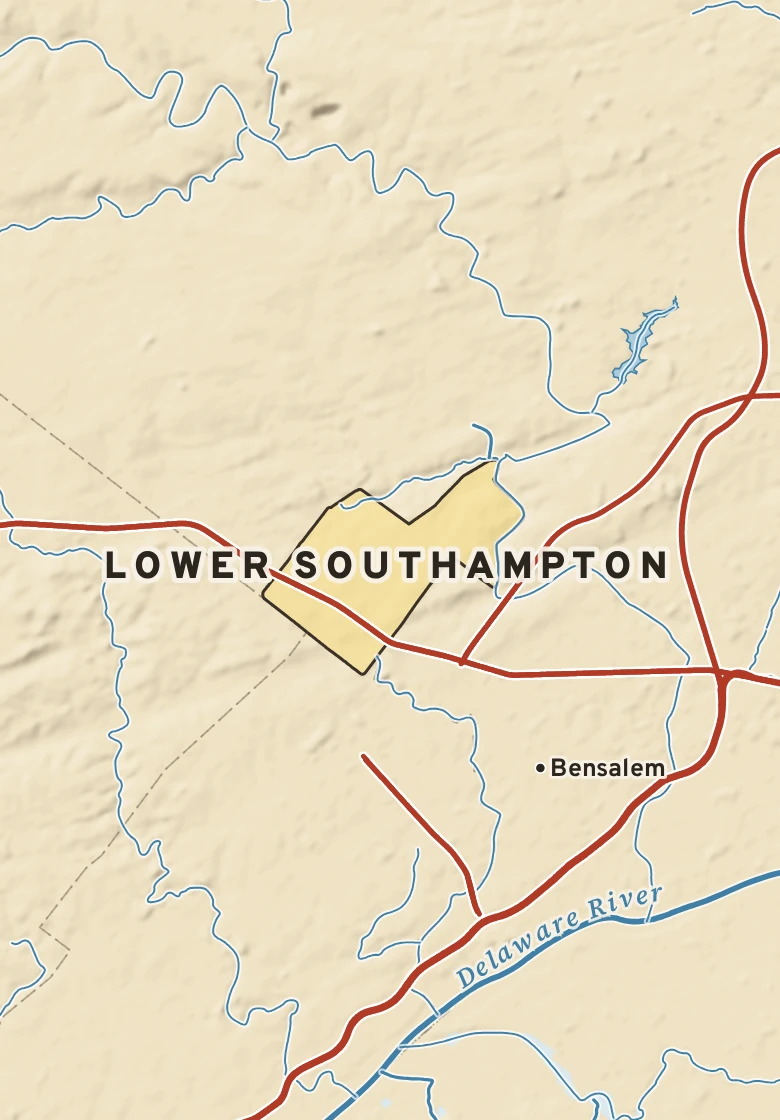 Atlas plate of Lower Southampton, Pennsylvania.
