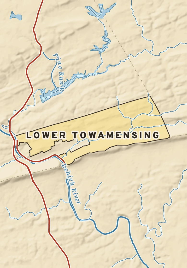 Atlas plate of Lower Towamensing, Pennsylvania.