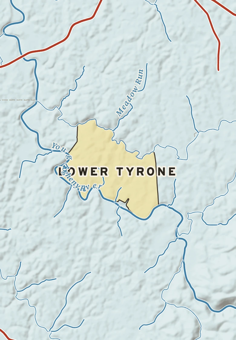 Atlas plate of Lower Tyrone, Pennsylvania.
