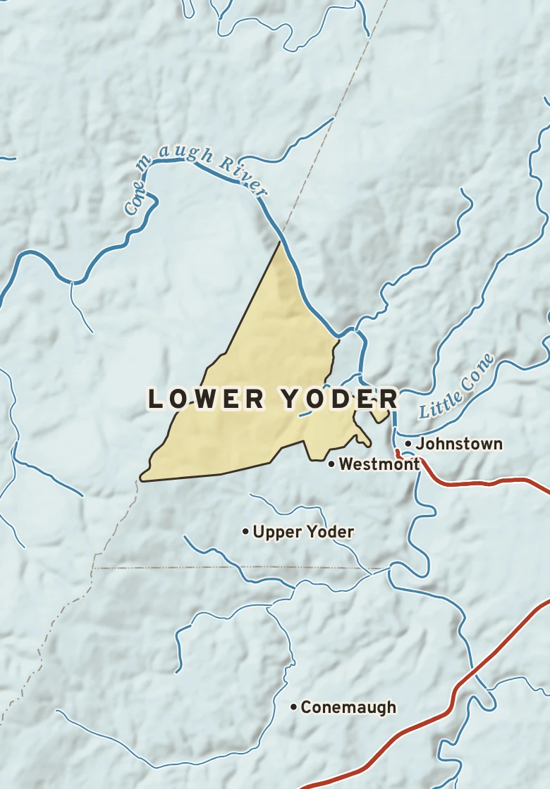 Atlas plate of Lower Yoder, Pennsylvania.