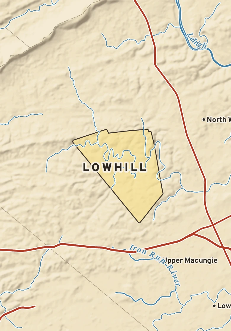 Atlas plate of Lowhill, Pennsylvania.