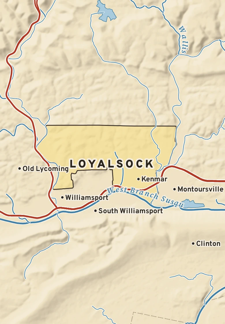 Atlas plate of Loyalsock, Pennsylvania.