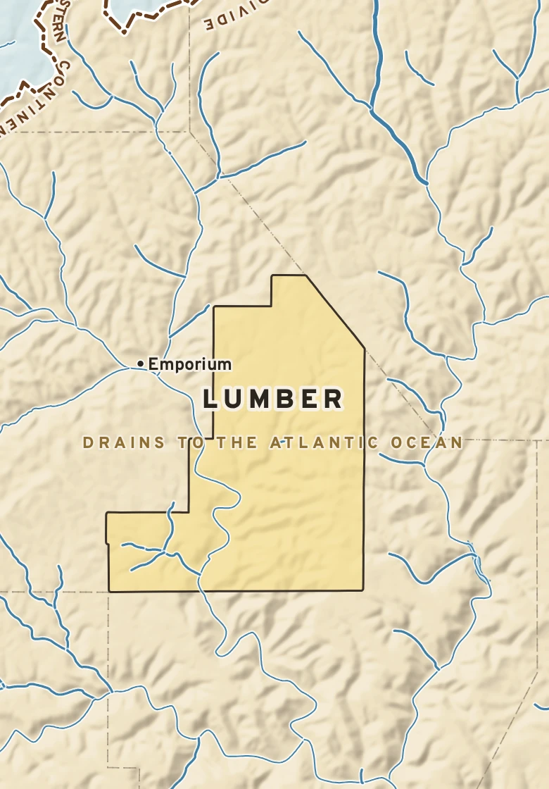 Atlas plate of Lumber, Pennsylvania.