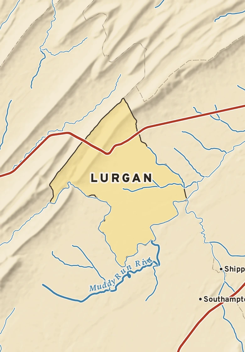 Atlas plate of Lurgan, Pennsylvania.