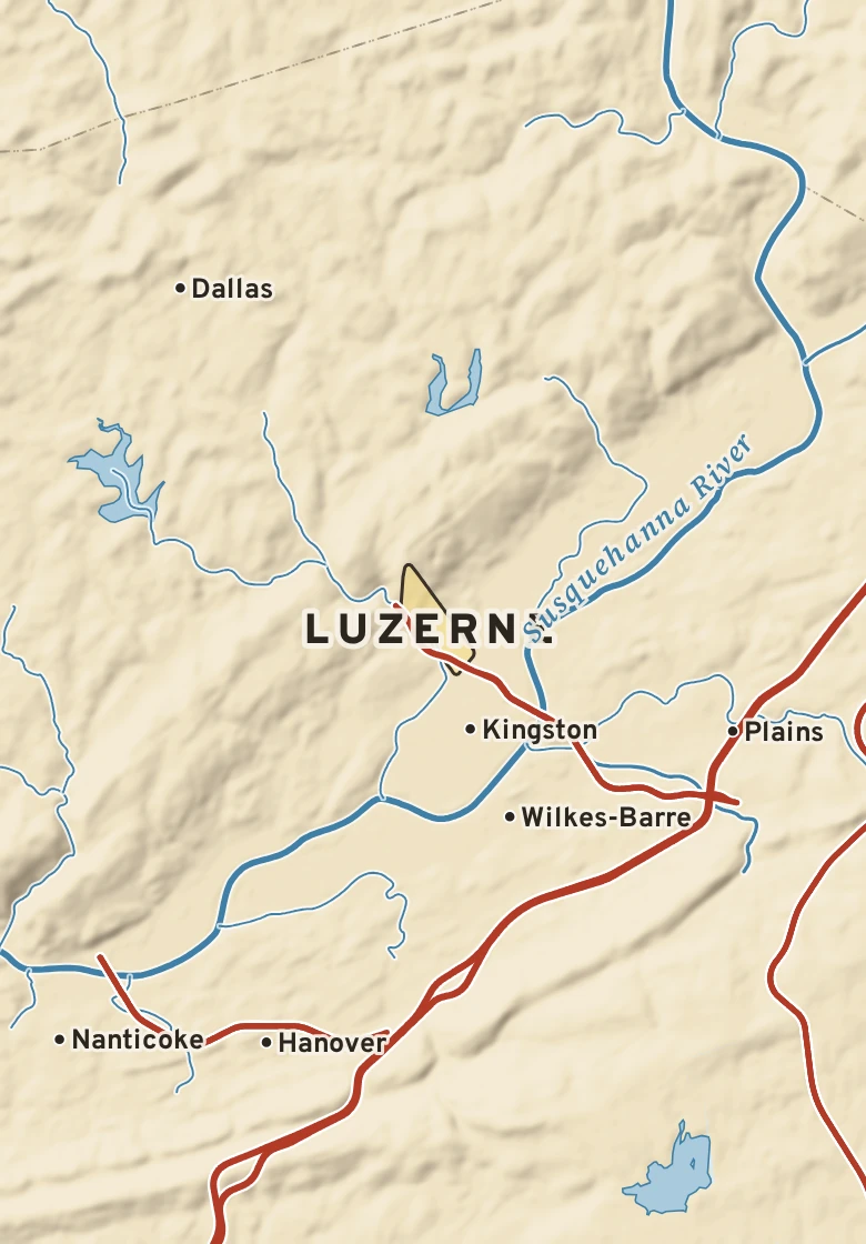 Atlas plate of Luzerne, Pennsylvania.