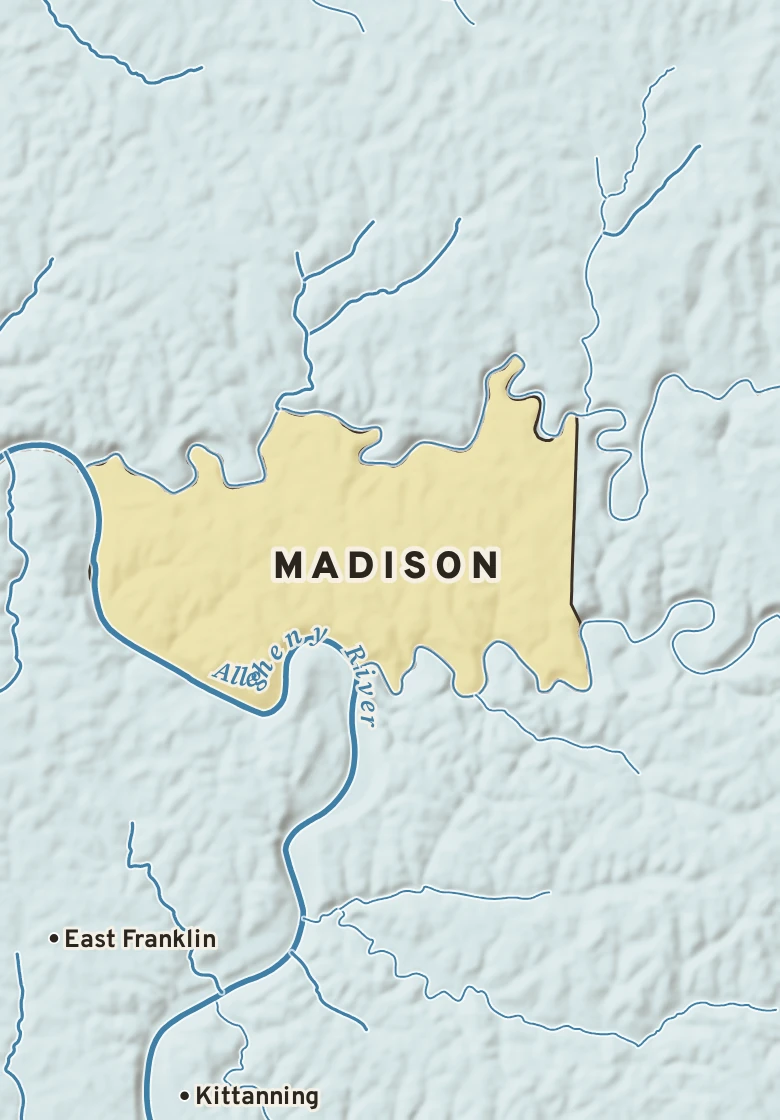 Atlas plate of Madison, Pennsylvania.