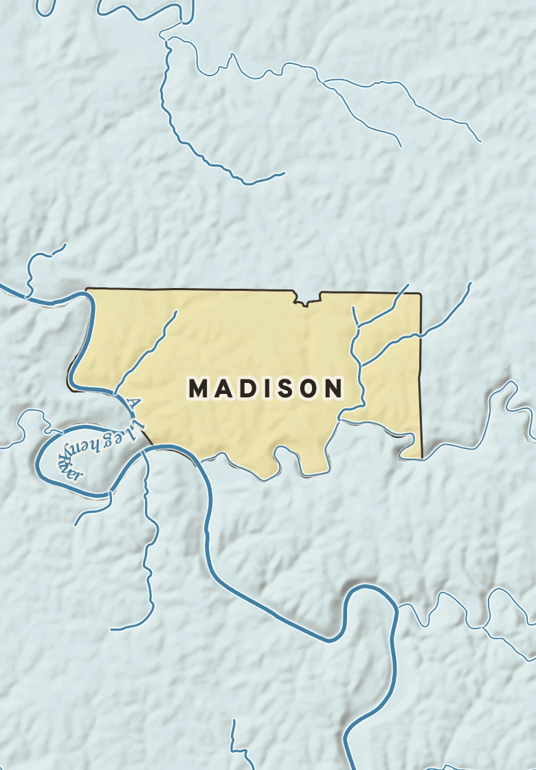 Atlas plate of Madison, Pennsylvania.