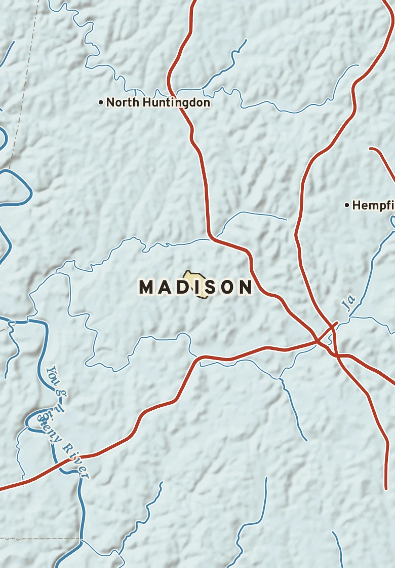 Atlas plate of Madison, Pennsylvania.