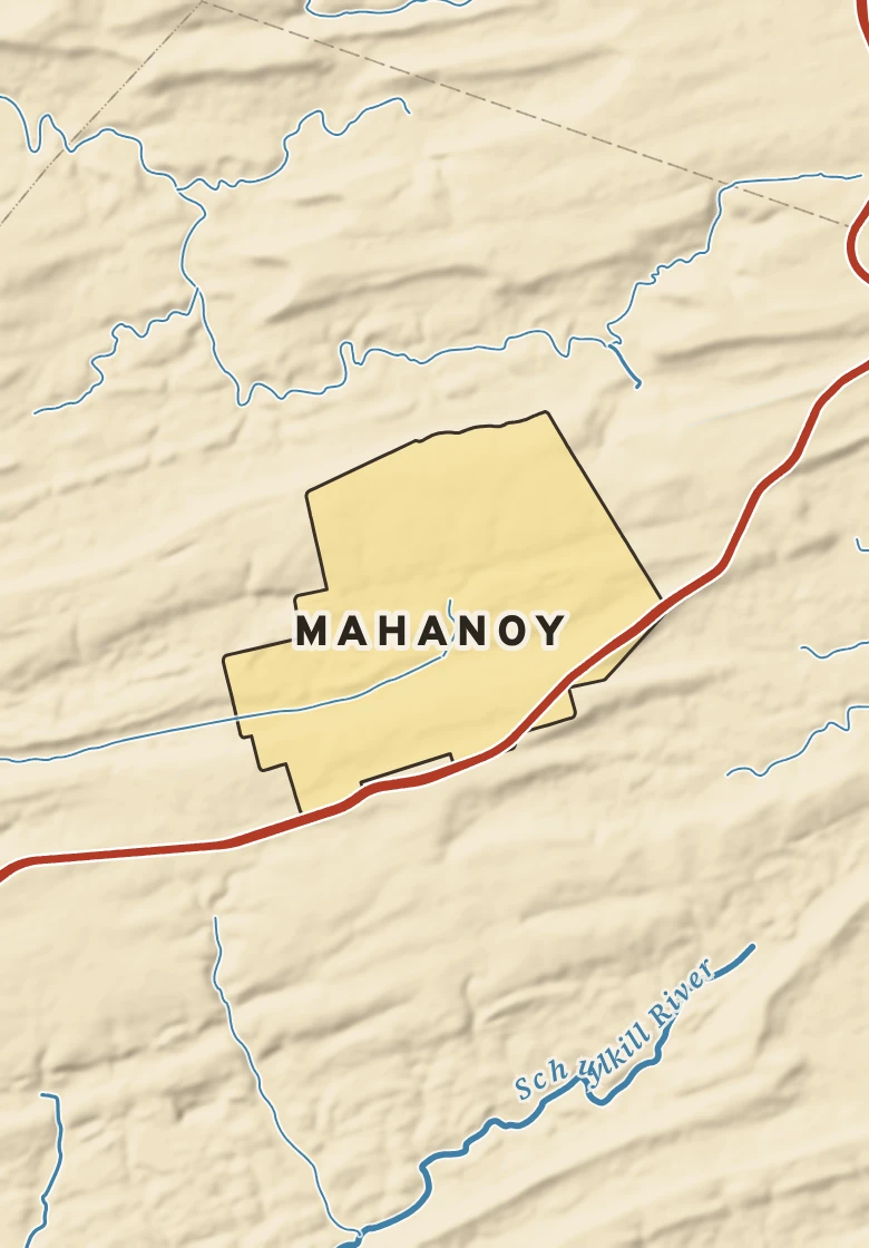 Atlas plate of Mahanoy, Pennsylvania.