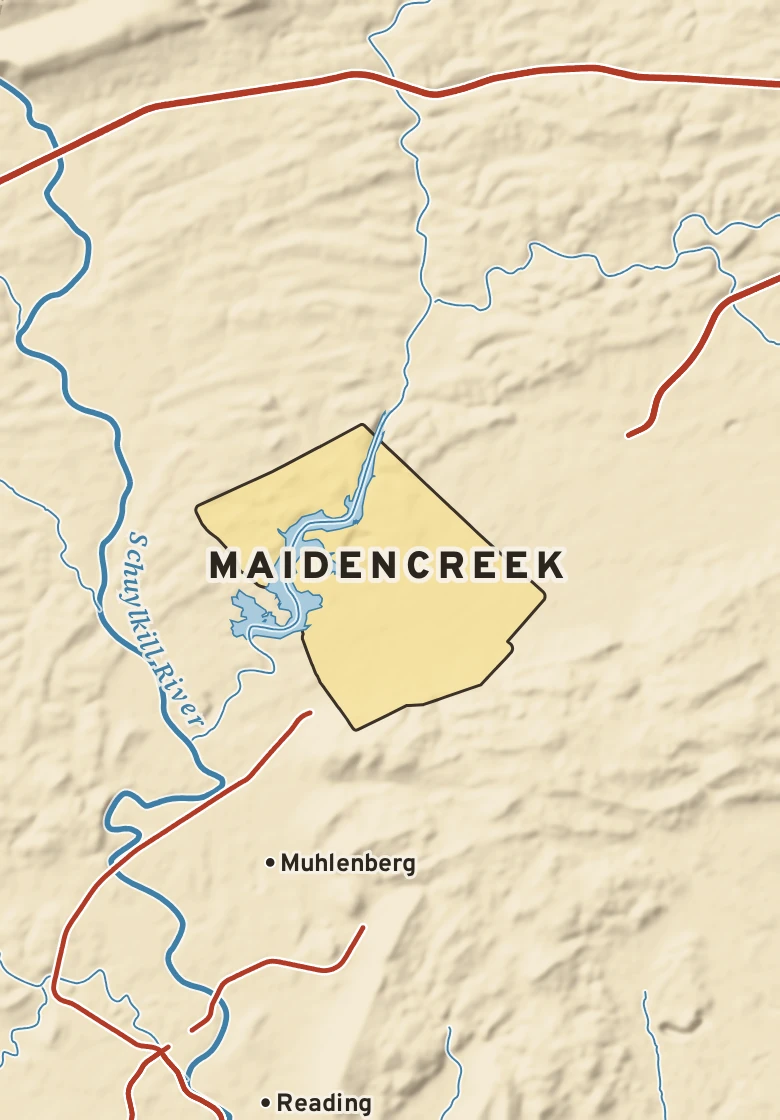 Atlas plate of Maidencreek, Pennsylvania.