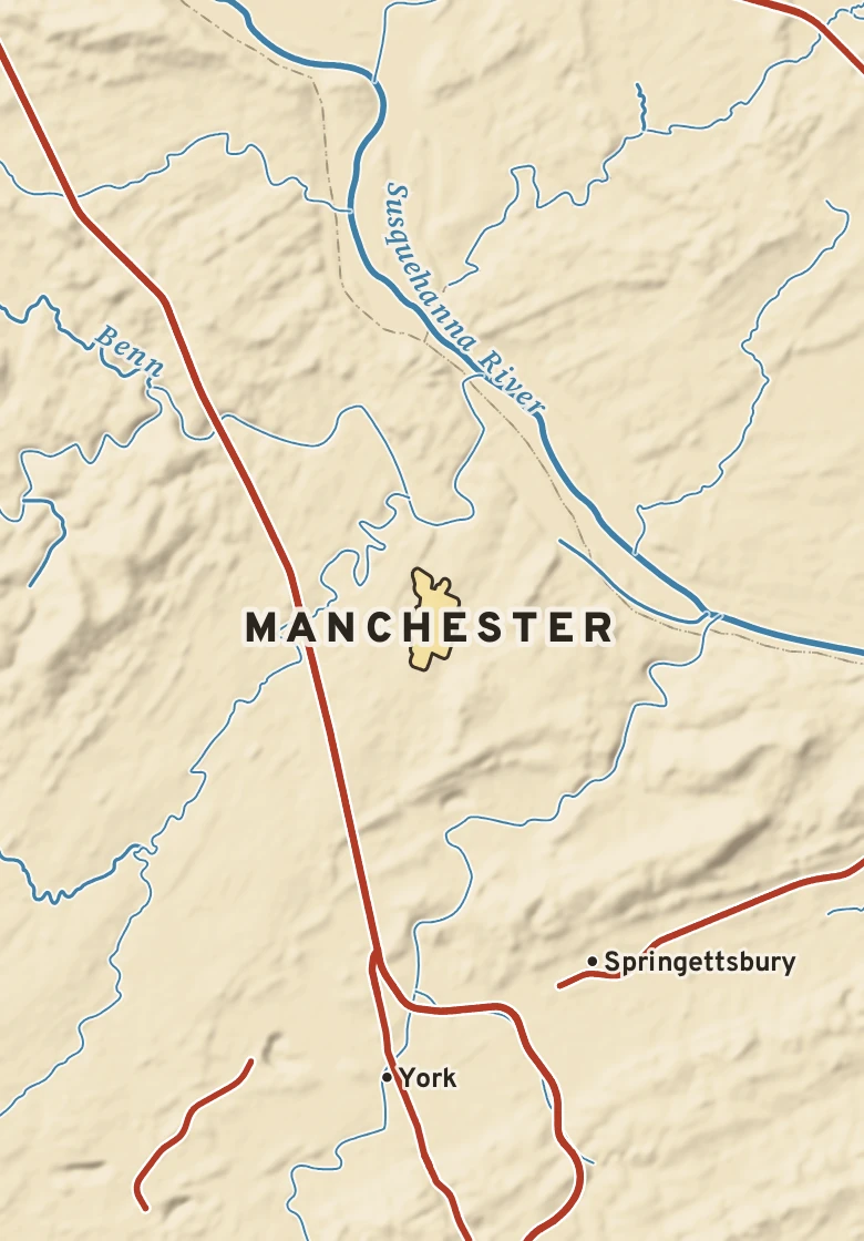 Atlas plate of Manchester, Pennsylvania.