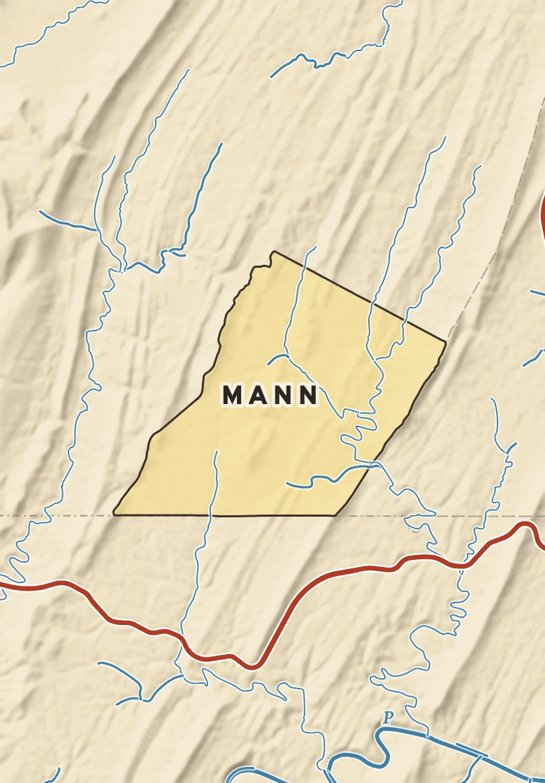 Atlas plate of Mann, Pennsylvania.