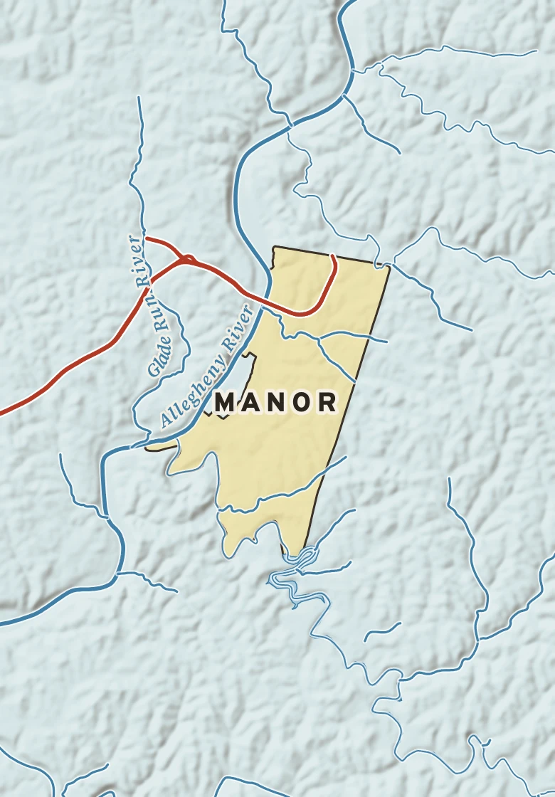 Atlas plate of Manor, Pennsylvania.
