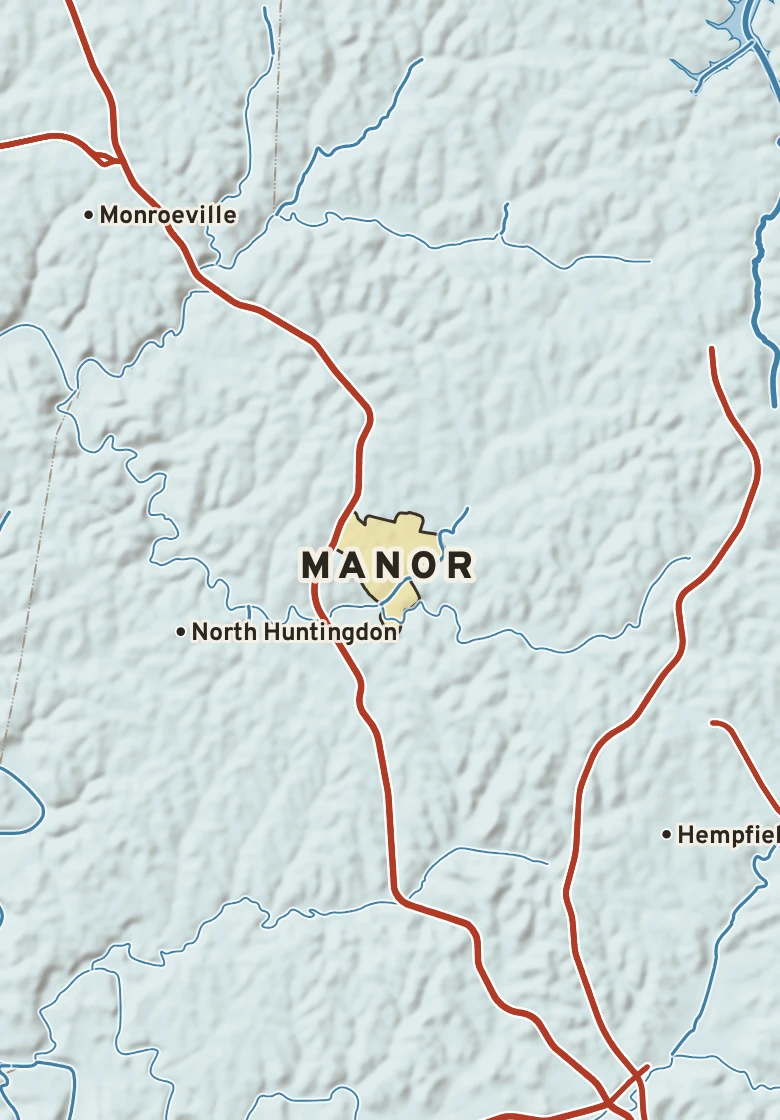 Atlas plate of Manor, Pennsylvania.