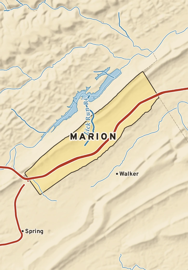 Atlas plate of Marion, Pennsylvania.