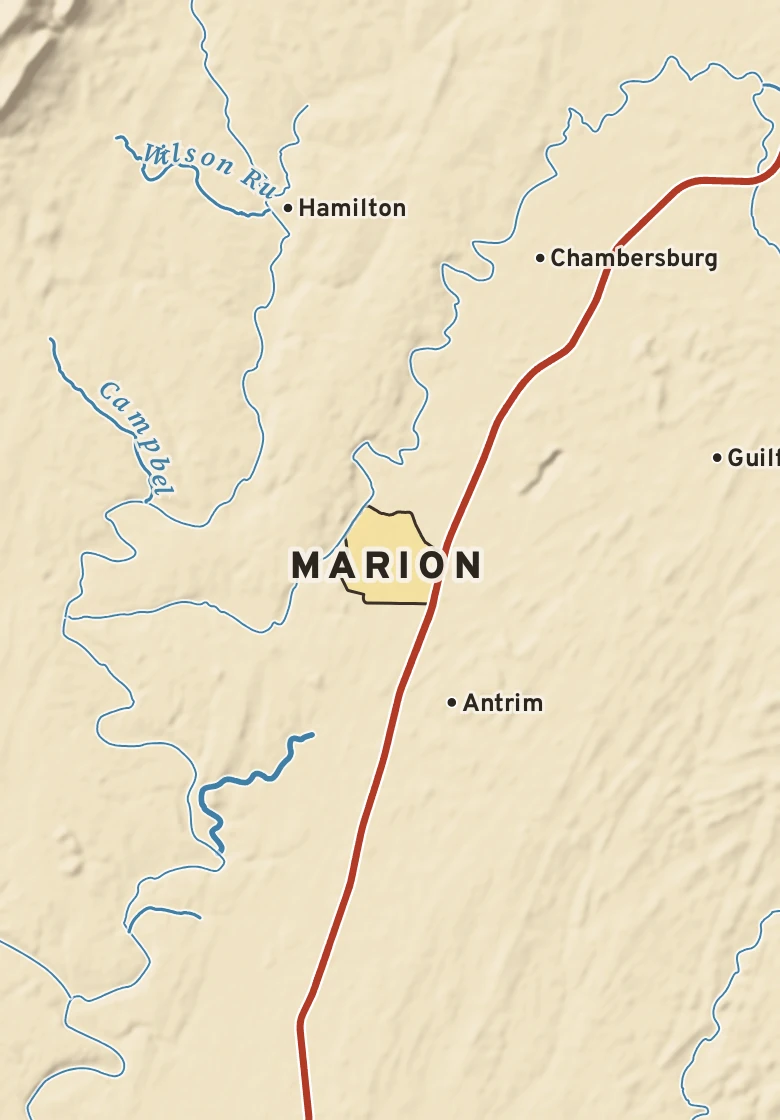 Atlas plate of Marion, Pennsylvania.