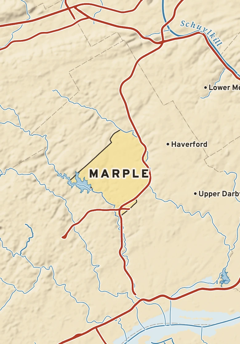 Atlas plate of Marple, Pennsylvania.