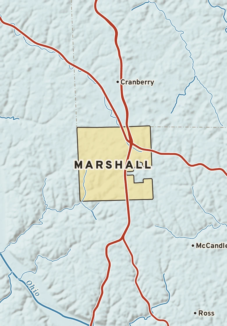 Atlas plate of Marshall, Pennsylvania.