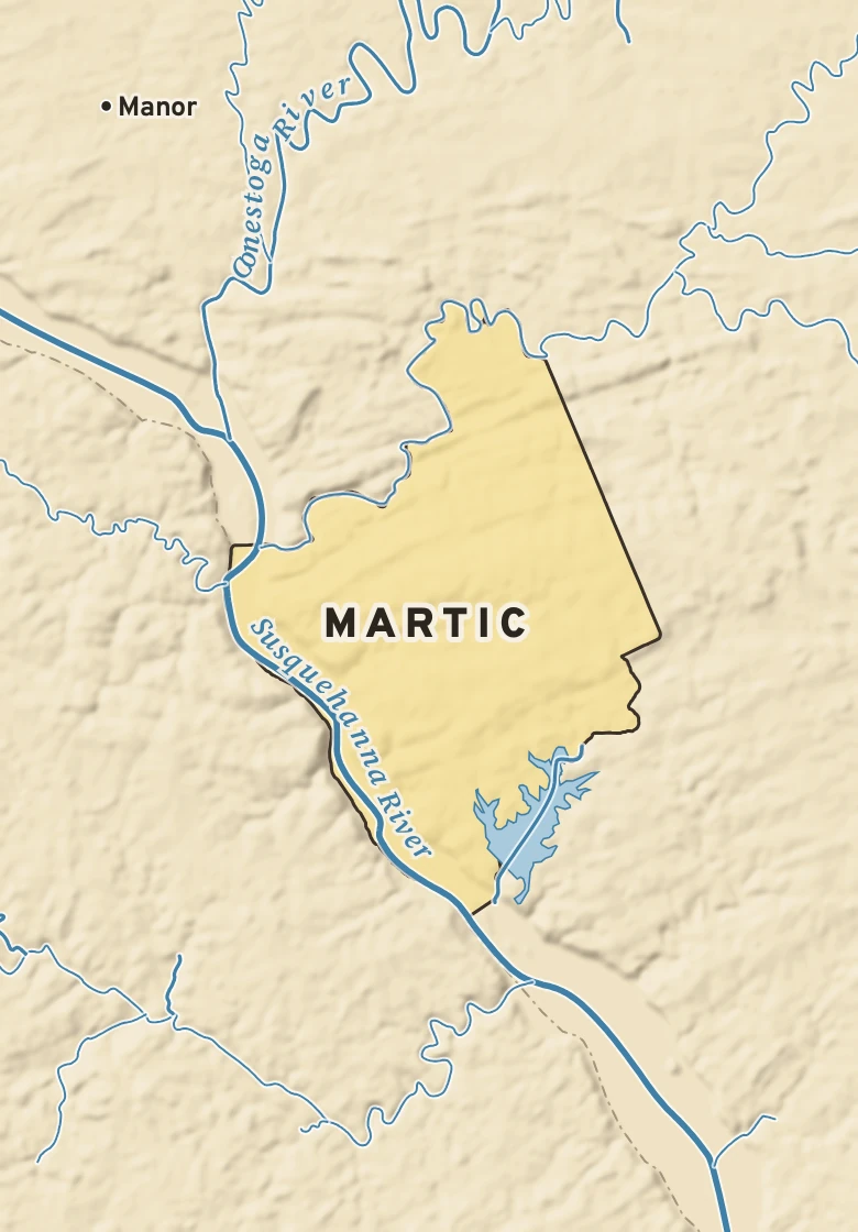 Atlas plate of Martic, Pennsylvania.