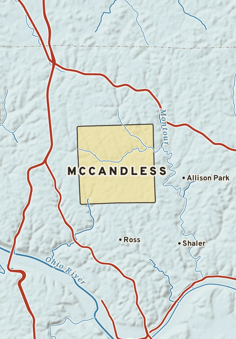 Atlas plate of McCandless, Pennsylvania.