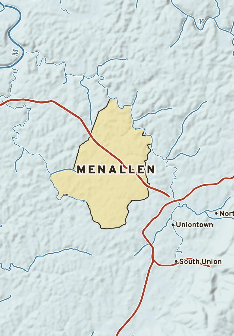 Atlas plate of Menallen, Pennsylvania.