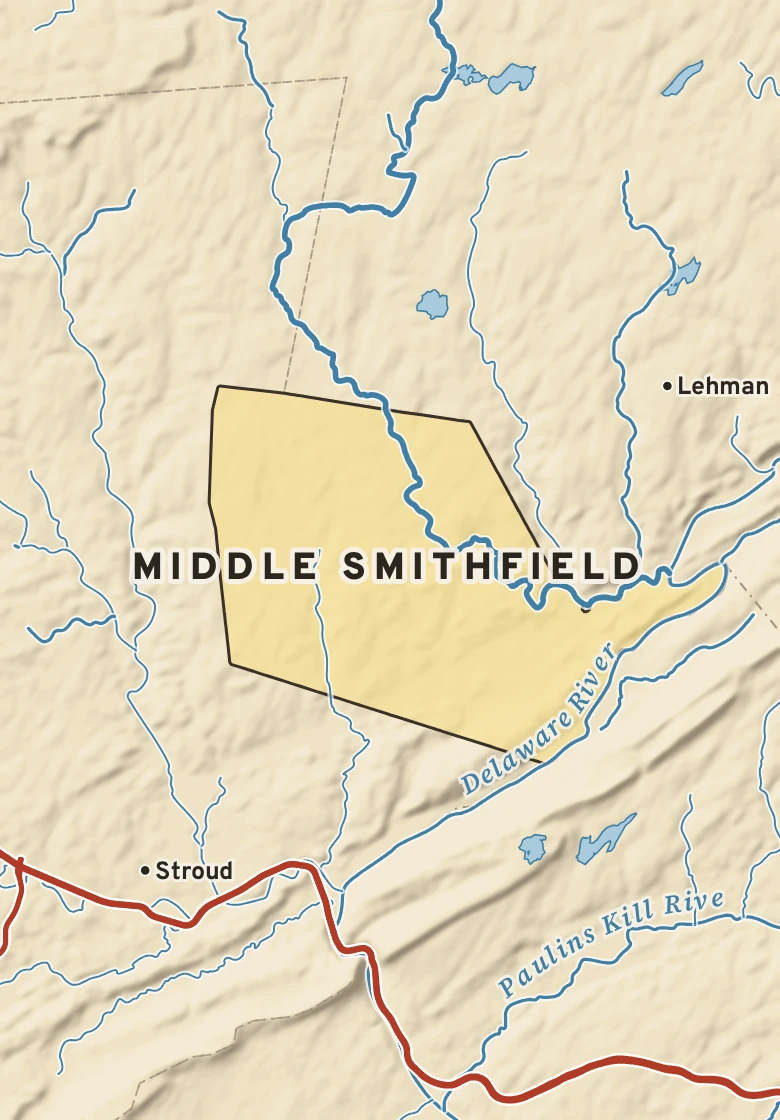 Atlas plate of Middle Smithfield, Pennsylvania.