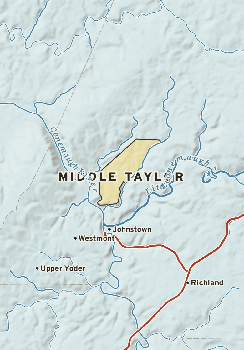 Atlas plate of Middle Taylor, Pennsylvania.