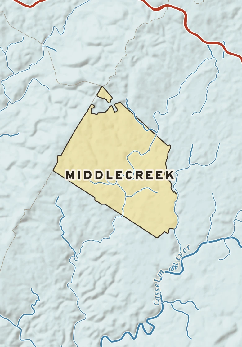 Atlas plate of Middlecreek, Pennsylvania.