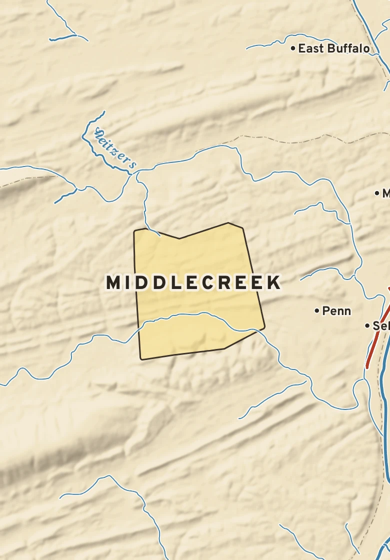 Atlas plate of Middlecreek, Pennsylvania.