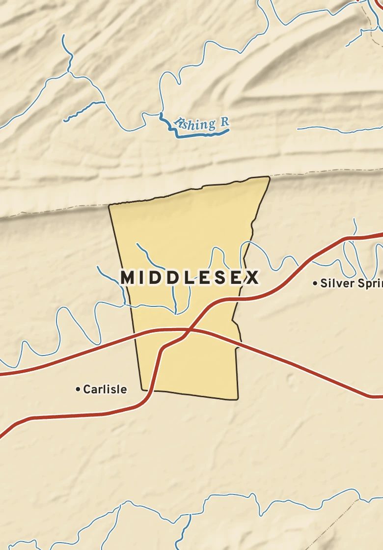 Atlas plate of Middlesex, Pennsylvania.