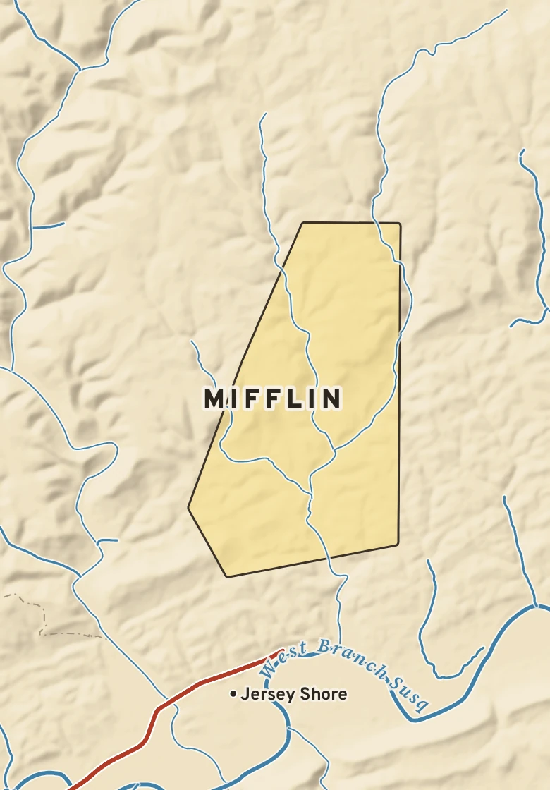 Atlas plate of Mifflin, Pennsylvania.
