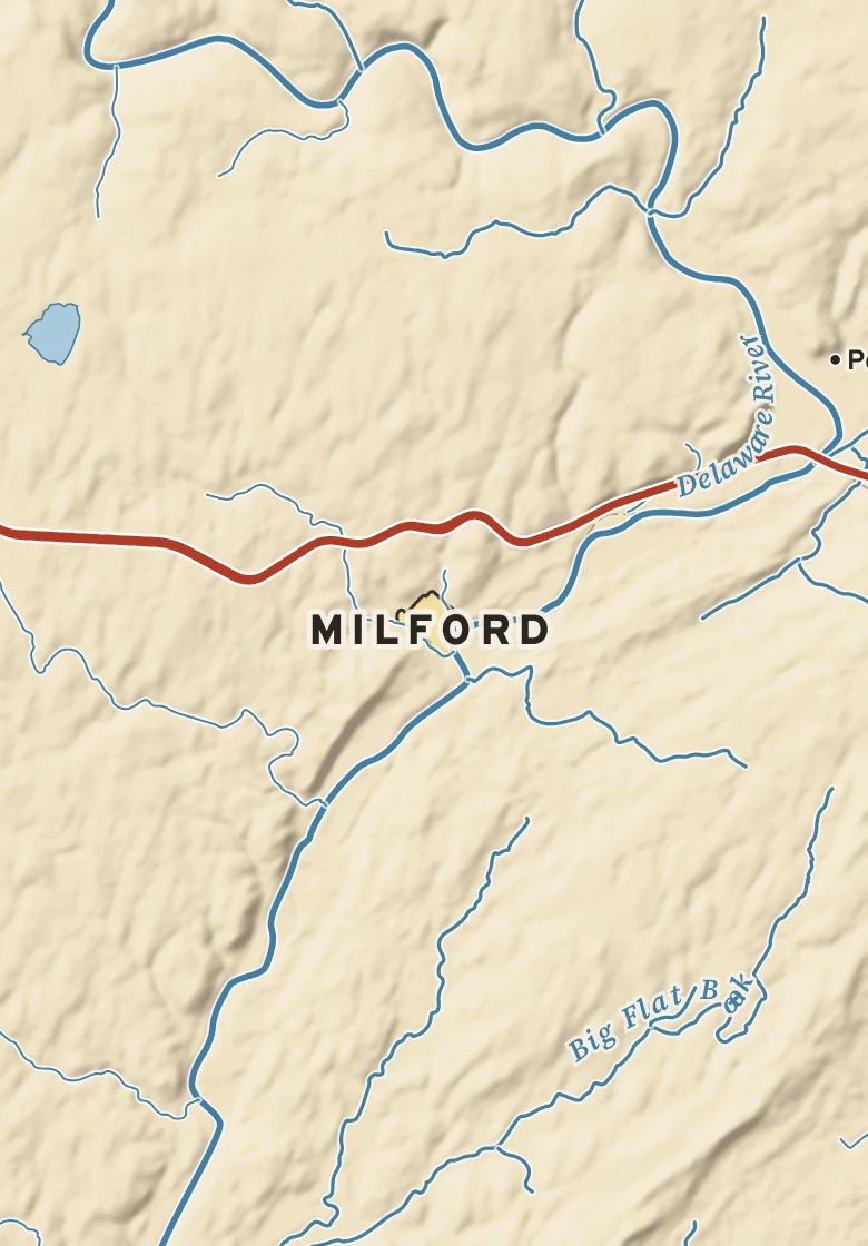 Atlas plate of Milford, Pennsylvania.