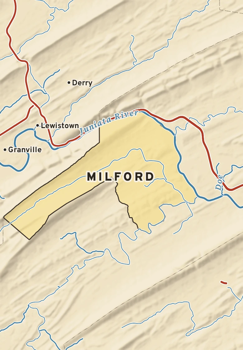 Atlas plate of Milford, Pennsylvania.