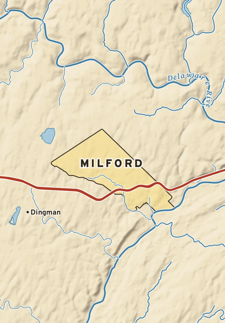 Atlas plate of Milford, Pennsylvania.