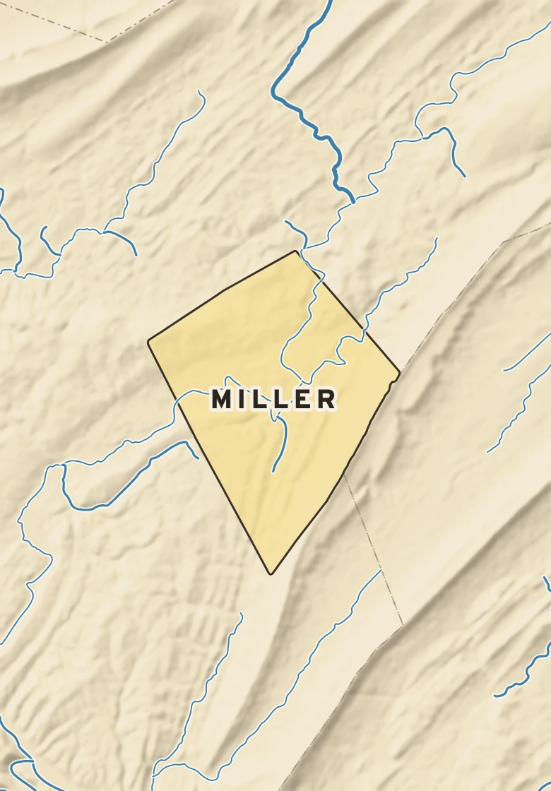 Atlas plate of Miller, Pennsylvania.