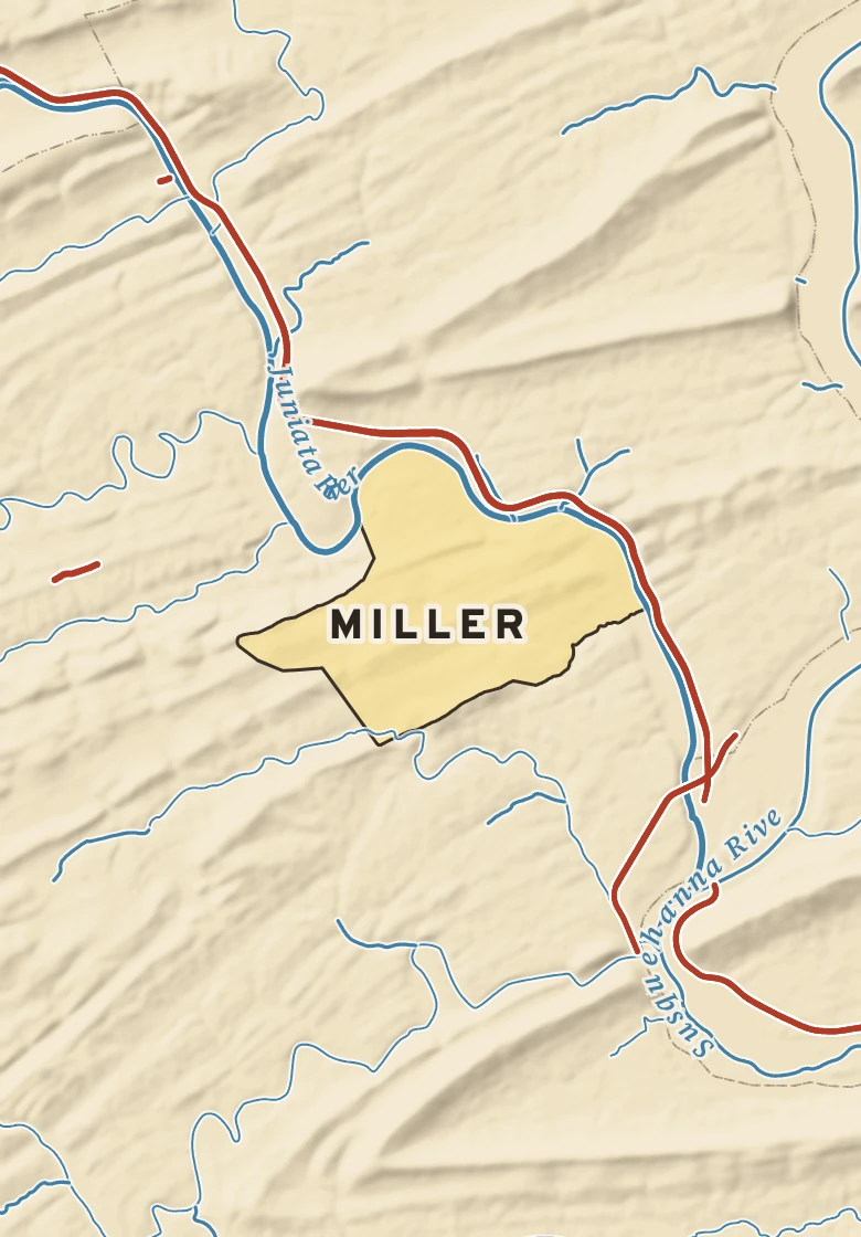 Atlas plate of Miller, Pennsylvania.