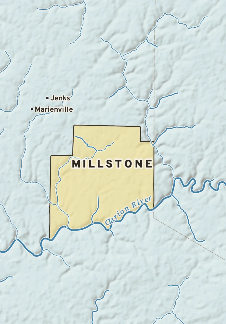 Atlas plate of Millstone, Pennsylvania.