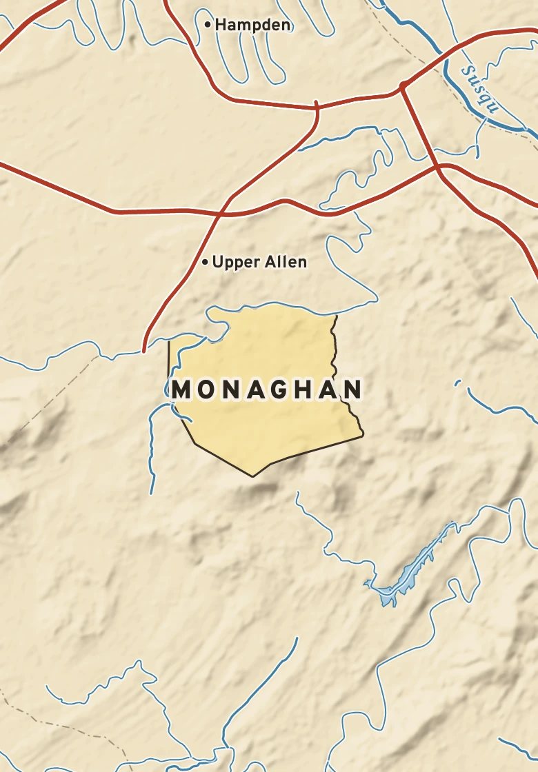 Atlas plate of Monaghan, Pennsylvania.