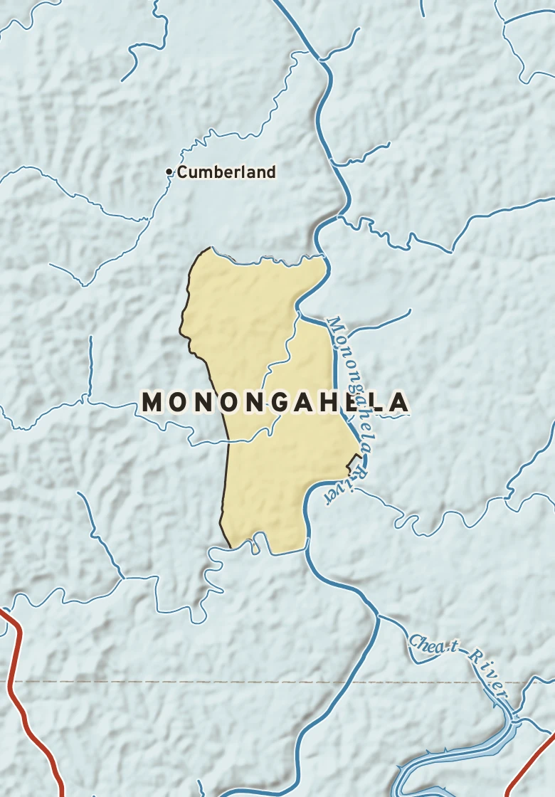 Atlas plate of Monongahela, Pennsylvania.