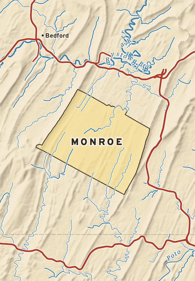 Atlas plate of Monroe, Pennsylvania.