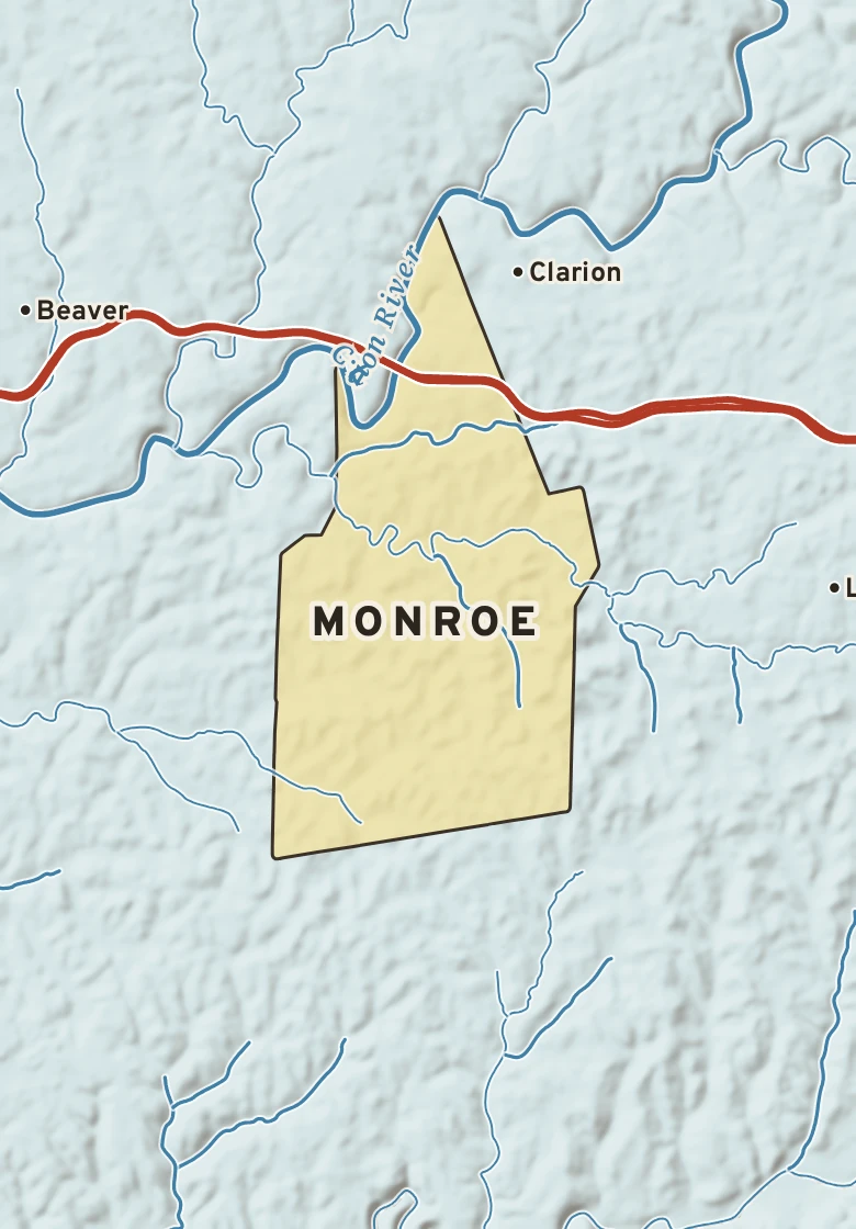 Atlas plate of Monroe, Pennsylvania.